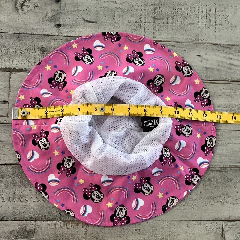 Disney Minnie Mouse Girls Pink Mesh UPF 50+ Sun Protection‎ Hat - NEW